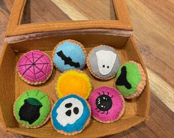 Montessori Filz-Halloween-Plätzchen Spielset Pretend Play Filz-Halloween-Plätzchen-Vorschuler-Plätzchen-Spielzeug