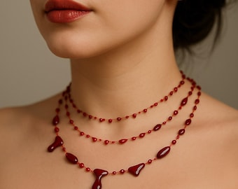 Vampish Blood Drip Necklace