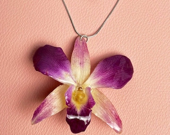 Purple Orchid Necklace