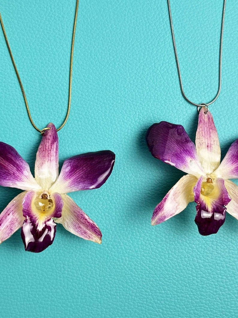 Purple Orchid Necklace image 5
