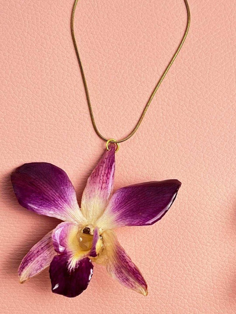 Purple Orchid Necklace image 6