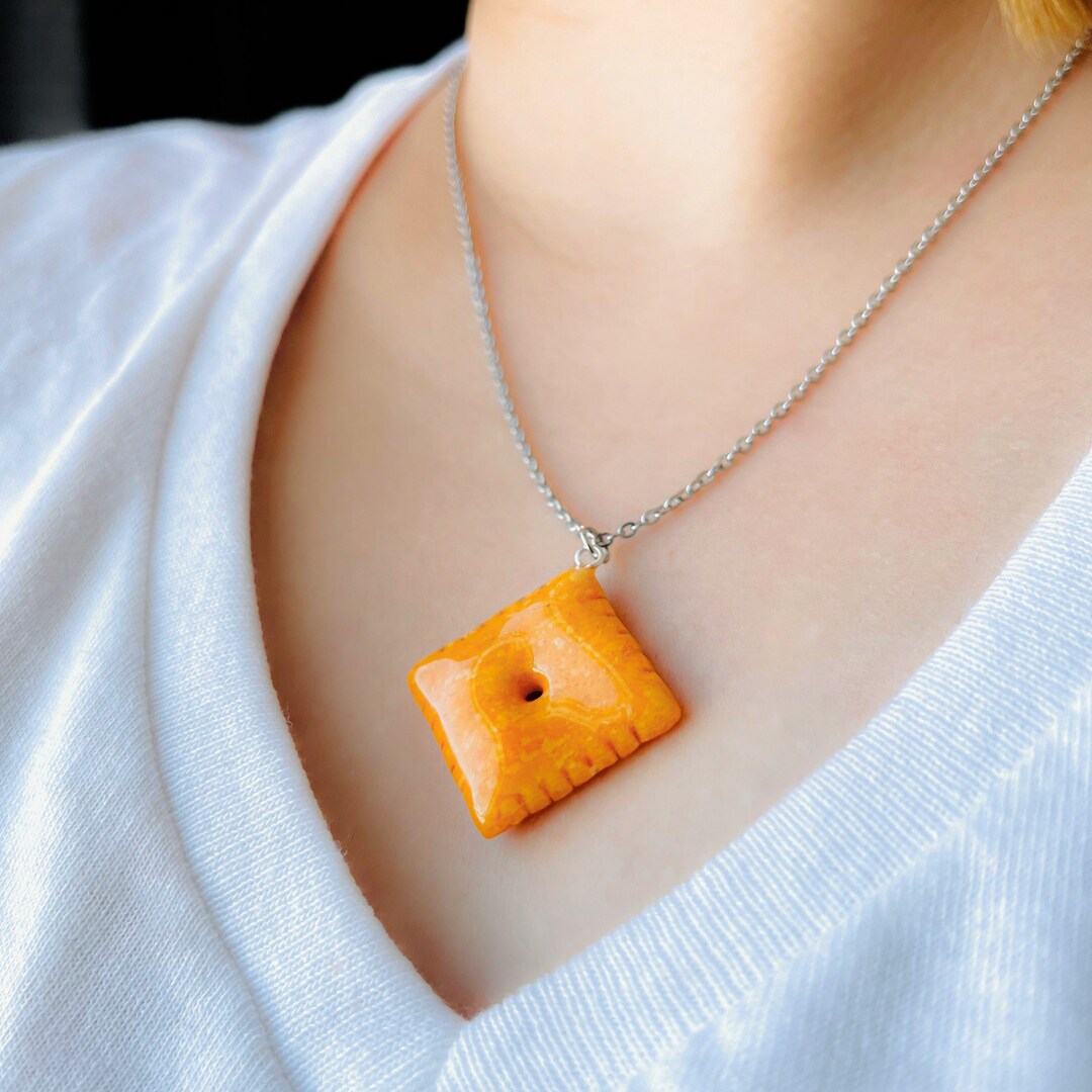 Käse Cracker Echter Käse Cracker Halskette, Frühling Sommer Schmuck ...