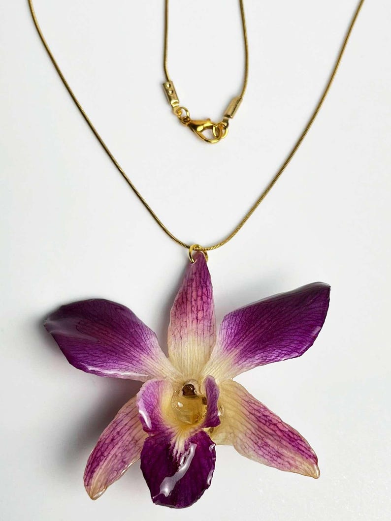 Purple Orchid Necklace image 2