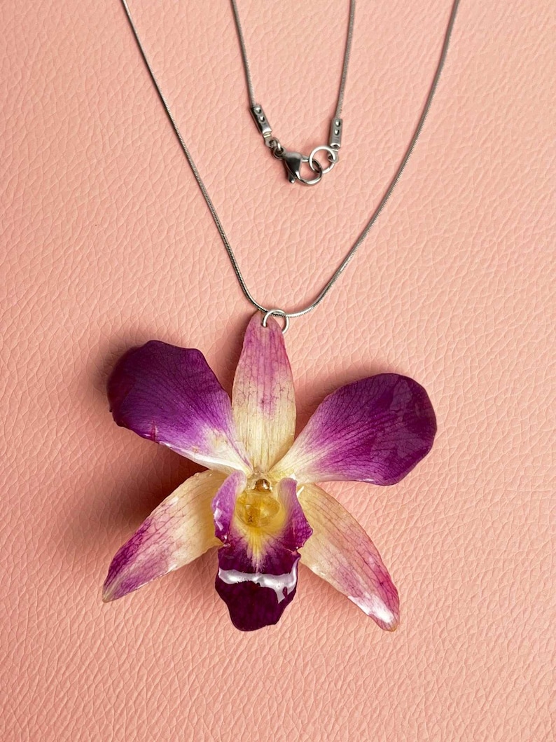 Purple Orchid Necklace image 1