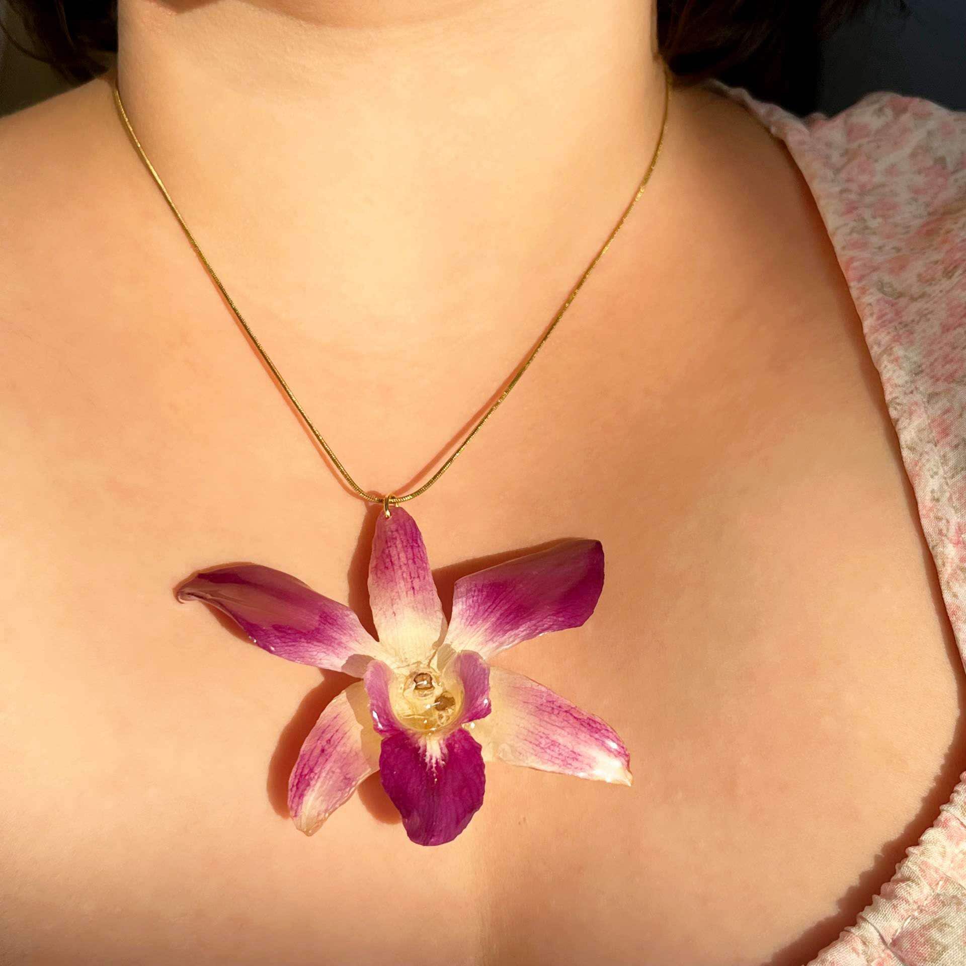【Kashiko】24ss Layered Orchid Necklace KASHIKO] Layered Orchid Necklace – SellerWork