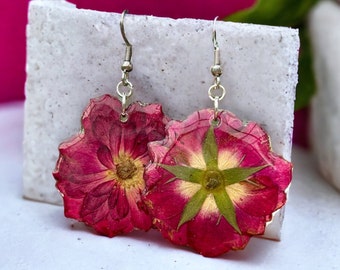 Wild Rose Earring | Unique Mother's Day Birthday Graduation Summer Jewelry Gift || Handmade Bold Colorful Resin Wild Flower Jewelry