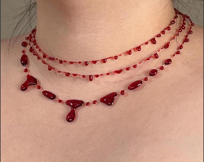 Vampish Blood Drip Necklace