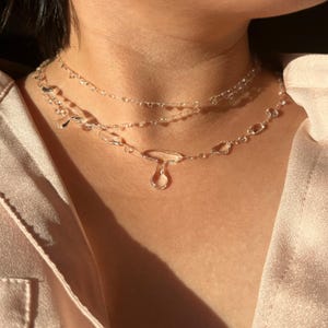 Handmade Dewdrop Can't Get Enough Layered Necklace | Unique Gift Birthday Graduation Summer Jewelry Gift || Handmade