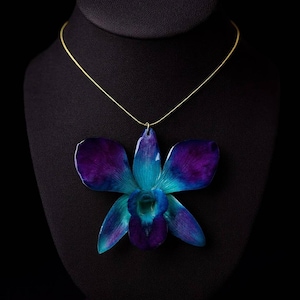 Blue Orchid Necklace