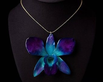 Blue Orchid Necklace