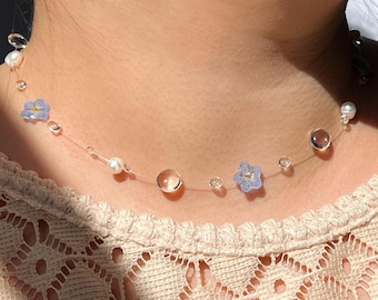 Forget Me Not Pearl Necklace