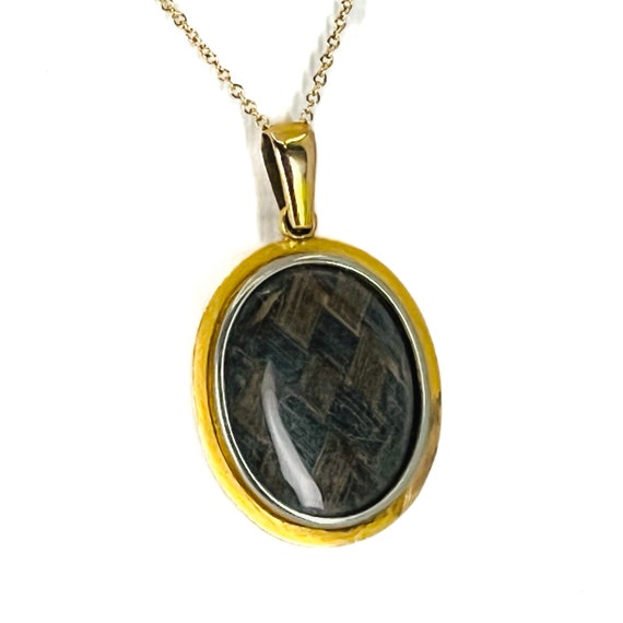 Early 20th C. Banded Agate Mourning Pendant - image 2