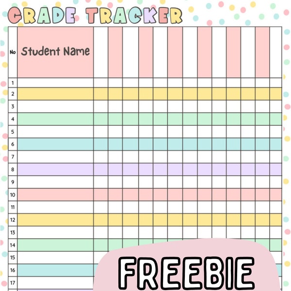 Pastel Rainbow Teacher Grade book / Grade Tracker / Pastel Rainbow Theme / New Teacher Resource / Teacher Printable