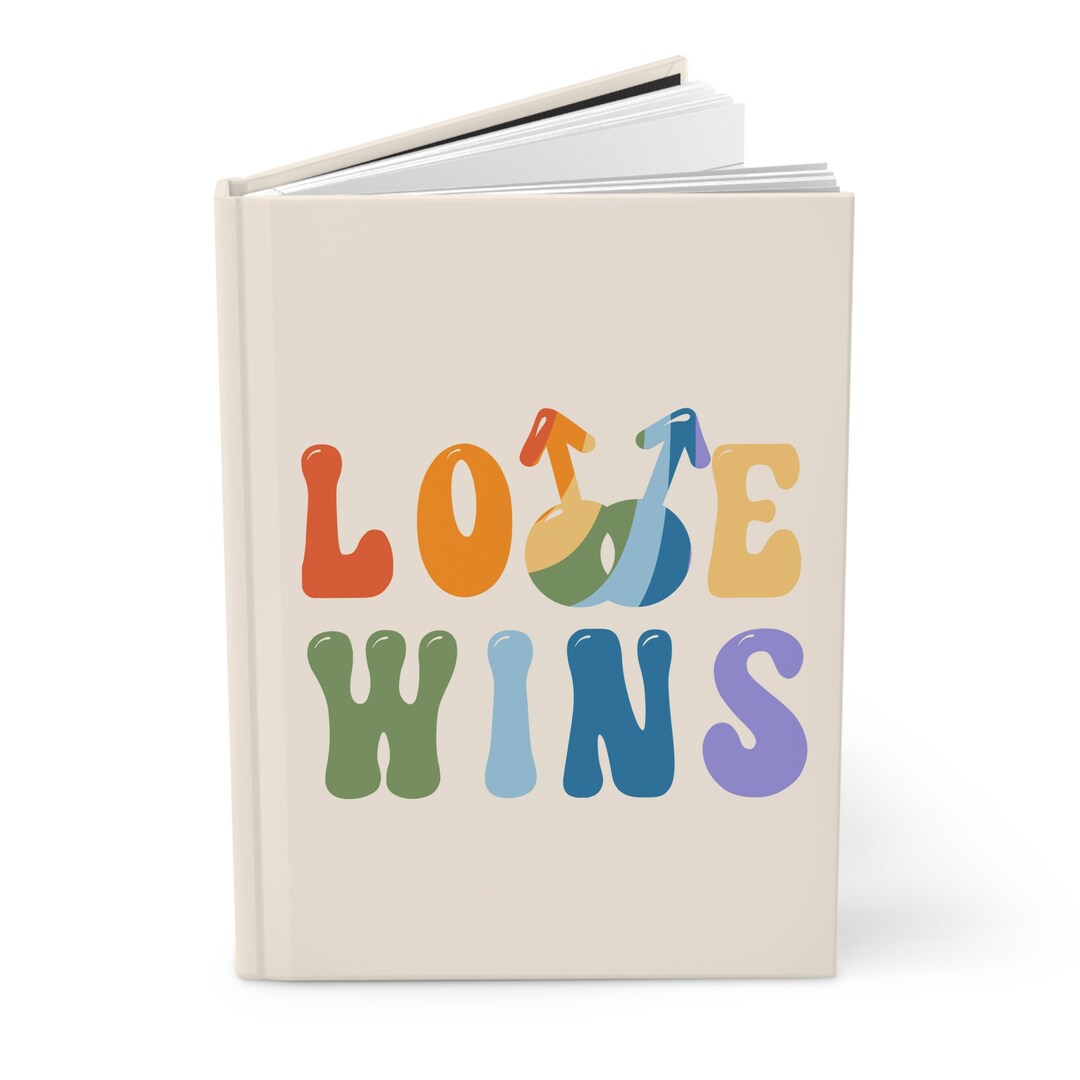 Love Wins Matte Hard Cover Notebook - Etsy