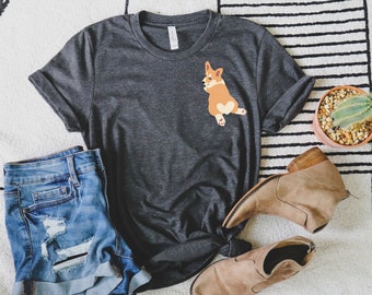Corgi T-Shirt. Corgi Mom Shirt. Corgi Dad Shirt. Dog Mom Shirt, Pembroke Welsh Corgi T-shirt, Dog Shirt, Dog Mom Gift.