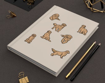 Golden Retriever Hardcover Journal Matte.