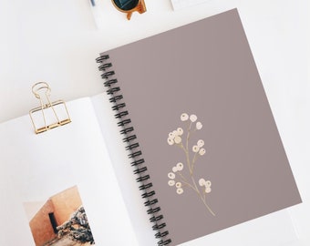 Floral Spiral Notebook - Ruled Line/ Gifts for Her/ Journal/ Self-Care