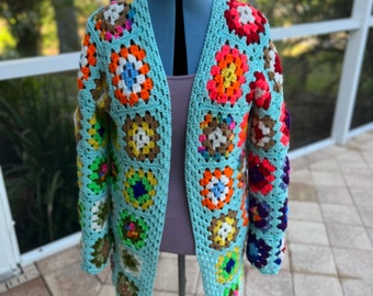 Granny square cardigan