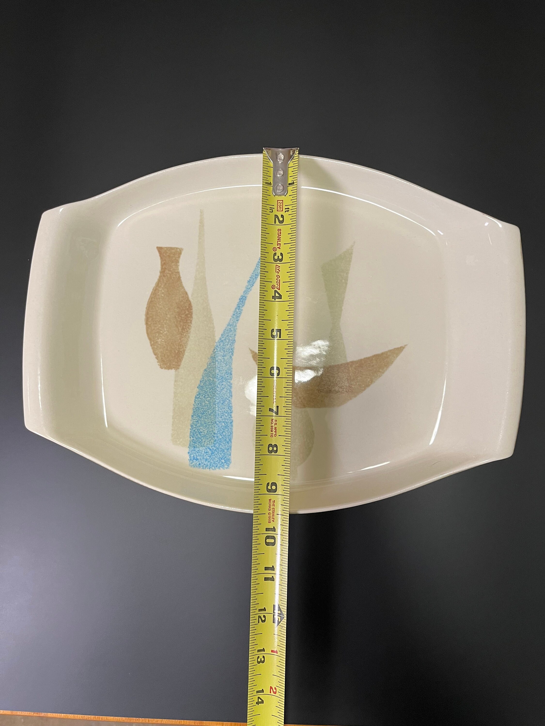 Vintage Red Wing Pottery Serving Platter Pompeii Pattern Etsy