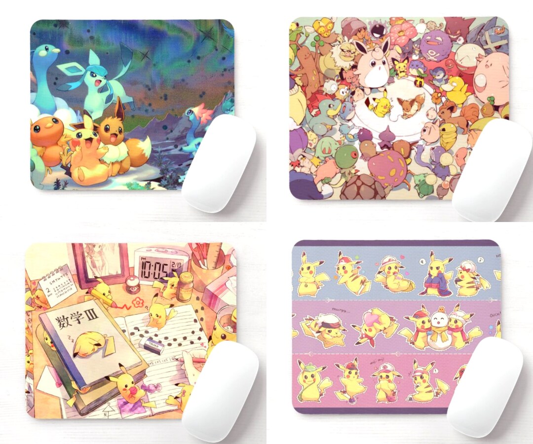 Pikachu Mouse Pad Pokemon Mouse Pad Home Office Mouse Pad Etsy