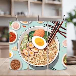 Tigela de Ramen Pauzinhos 20 oz Design de embalagem de copo - Nenhum produto físico Somente download - Ideias de design