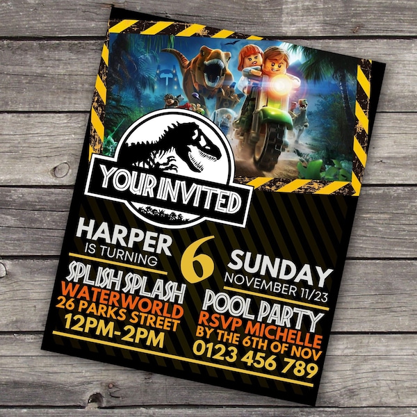 Jurassic Park Kids Invitation