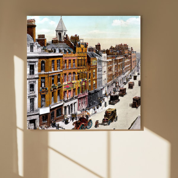 011 | Bright London streets in early 1900s | PRINTABLE Wall Decor Art | Digital Download | Oil Painting