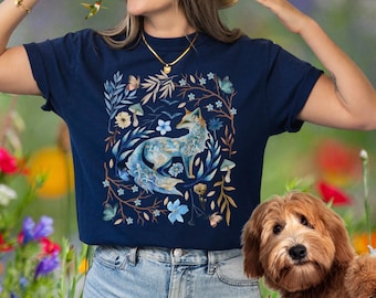 Cottagecore Fox Magical Shirt, Whimsical Forest Comfort Color® Shirt,Cottagecore Clothes, Fairy Core, Gift for Fox Lover,Spirit Animal Shirt