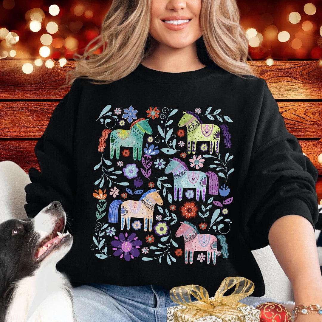 Swedish Animal Pattern Print Women's Sweatshirt