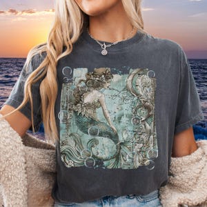 Fairycore Mermaids Shirt,Whimsical Mermaidcore Clothing,Mermaid Shirt-Ocean Inspired Style,Fantasy Sea Goddess-Fisherman Aesthetic-Sea Siren