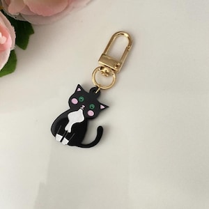 Tuxedo Cat Acrylic Keychain