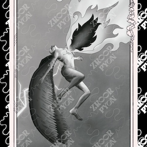 Ilustración Digital Cartas del Tarot B/W