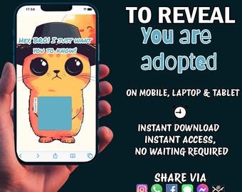 Funny You Are Adopted Scratch Card: Friendly Prank (Digital)