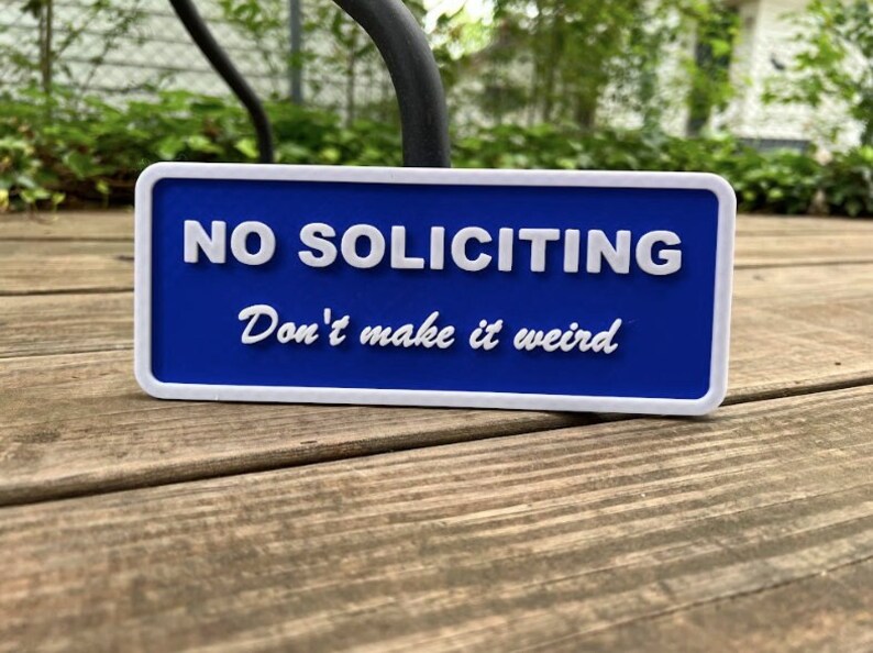 thumbnail image 2 of No Soliciting Sign For Door No Soliciting Sign UV Printed Indoor... 2 of 9