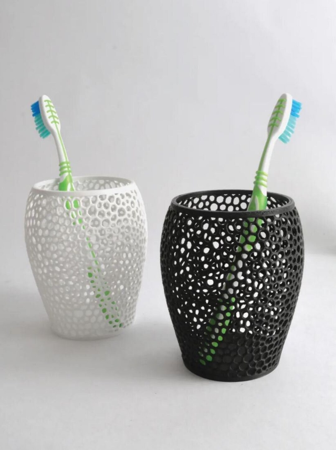 Modern Toothbrush Holder, Voronoi Pencil Pen Stand, Storage Organization, Kids & Adults