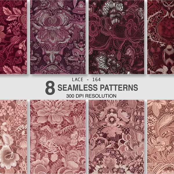 Seamless Patterns for Print on Demand Commercial use Digital Patterns for Home decor Textile Fabrics Lace Fabric design for presentations