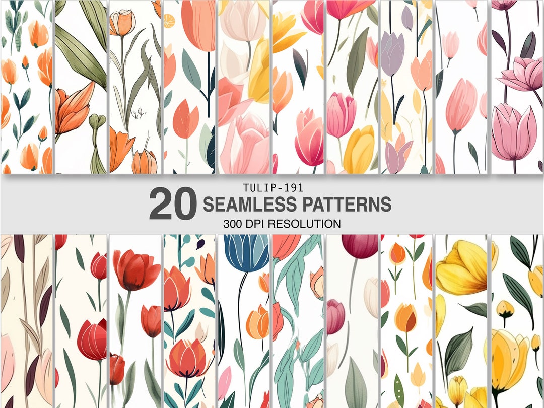 Floral Seamless Patterns for Print on Demand Commercial Use Digital ...