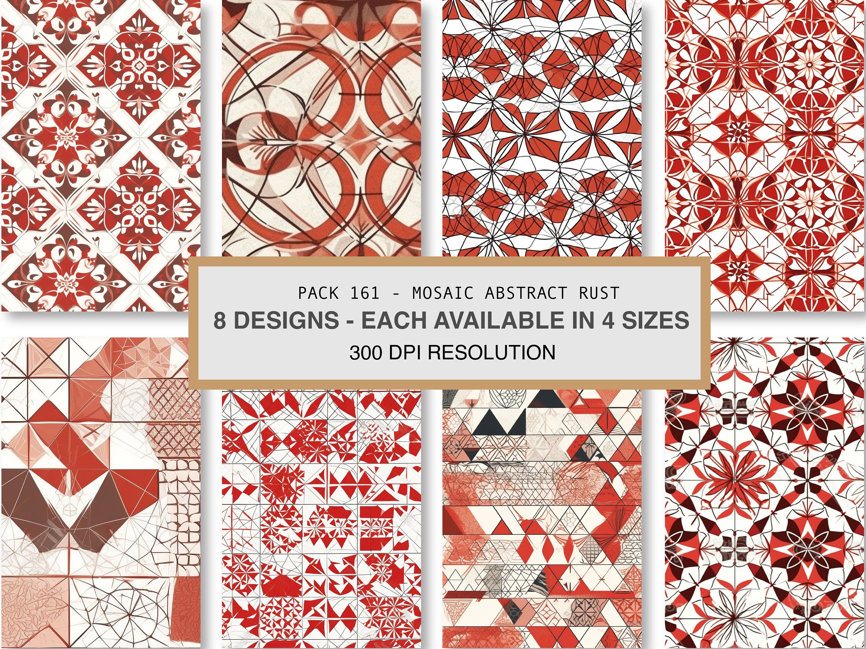 Red Tile Seamless Pattern Set, Fabric & Decor (digital Download) - Etsy