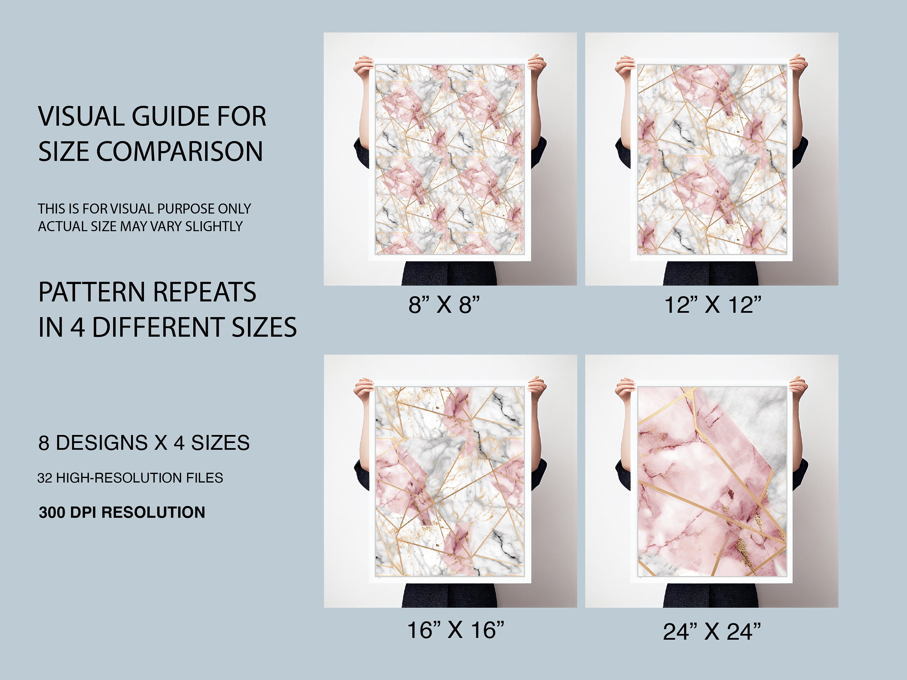 Marble Design Digital Paper Seamless Patterns for Print on Demand ...