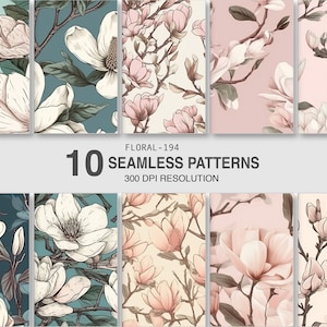 Seamless Patterns for Print on Demand Commercial use Digital Patterns for Gift wrapping paper supplies Book cover Home decor Textile Fabrics