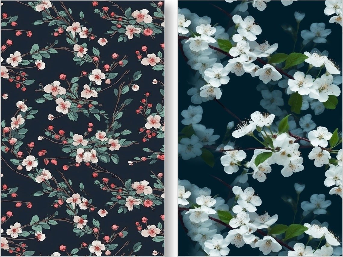 Seamless Floral Patterns for Print on Demand (digital Patterns) - Etsy