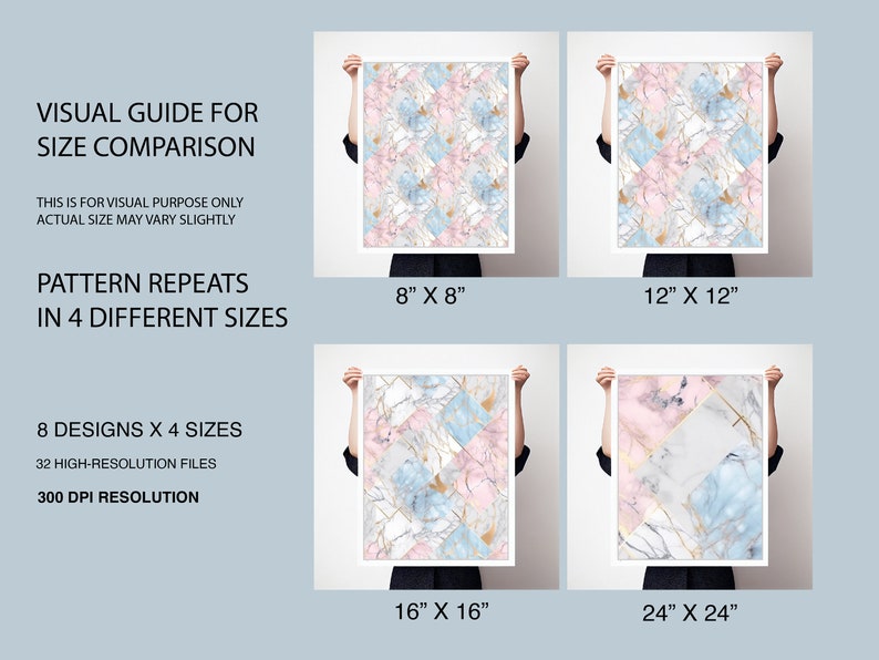 Marble Design Digital Paper Seamless Patterns for Print on Demand ...