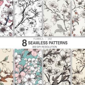 Seamless Patterns for Print on Demand Commercial use Digital Patterns for Gift wrapping paper supplies Book cover Home decor Textile Fabrics