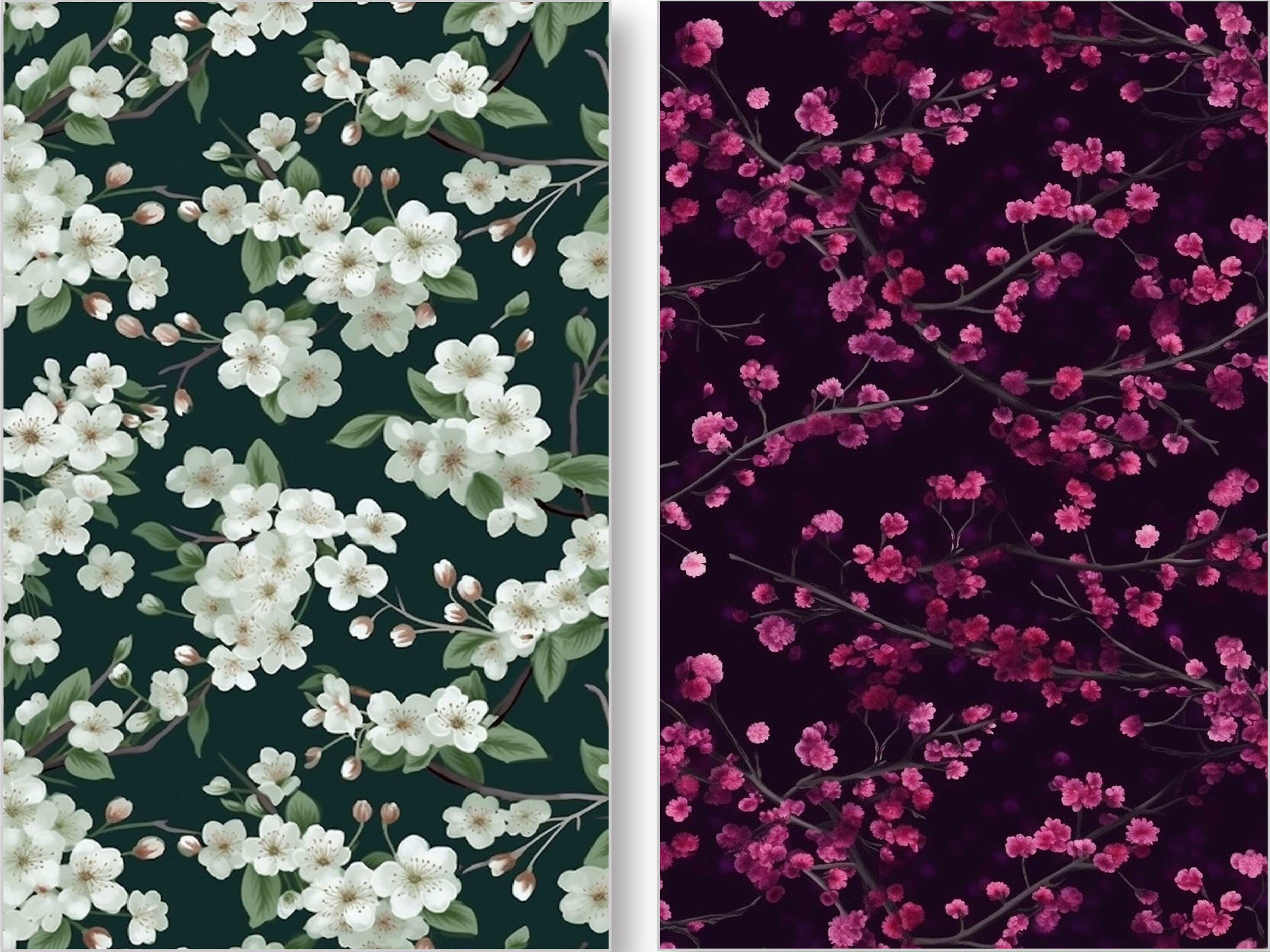 Seamless Floral Patterns for Print on Demand (digital Patterns) - Etsy