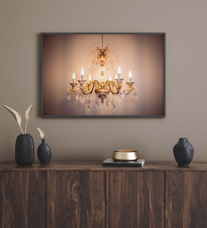 Antique Chandelier Wall Art I Unique Design I DYI Digital Home Decor I ...