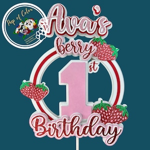 Beere Erster Geburtstag - Erdbeere Geburtstag - Personalisierte Beere 1. Geburtstag - Beere Geburtstag - Erdbeere Geburtstag