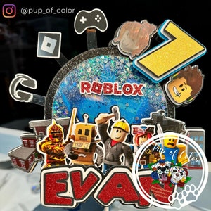 Roblox ケーキトッパー、Roblox ケーキデコレーション、誕生日ケーキデコレーション、Roblox ゲーミング、ゲーミングケーキトッパー
