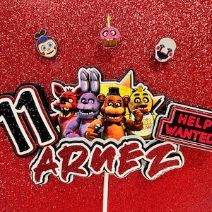 Five Nights at Freddy’s Cake Topper, 5 Nights at Freddy&#39;s, Birthday Cake Topper, Freddy Cake, Kids Cake