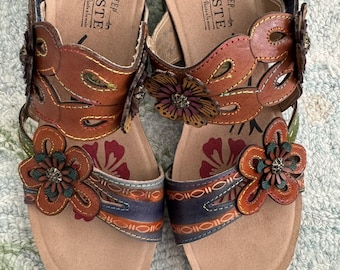 Sandały na koturnie L’artiste Spring Step Leather, damskie, rozmiar 40 lub 9,5