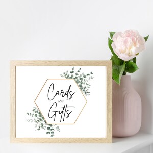 Elegant eucalyptusbord voor trouwkaarten en cadeaus | 8 x 10 afdrukbare digitale download voor receptiedecor | Directe digitale download | BBP-ETW 103
